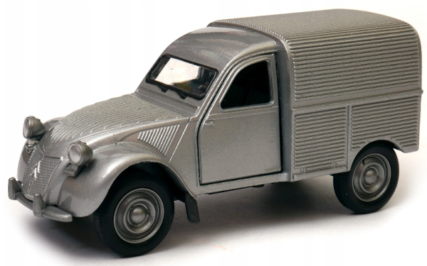 WELCI49720W - CITROEN 2CV fourgonnette grise modèle à friction - 1