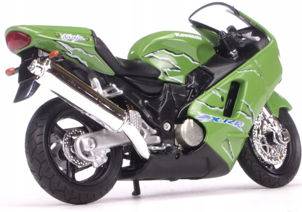 Miniature Moto KAWASAKI Ninja ZX-12r verte WELLY WELK19660PWB
