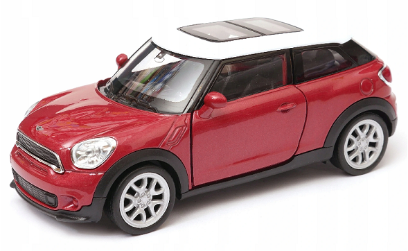 WELMC49720WB - MINI COOPER S Paceman rouge toit blanc modèle à friction - 1