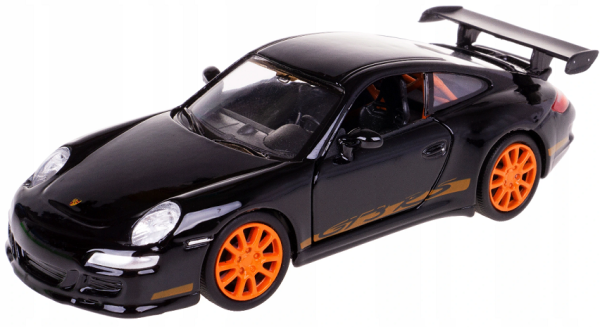 WELPO49720W - PORSCHE 911 GT3 rs noire / orange modèle à friction - 1