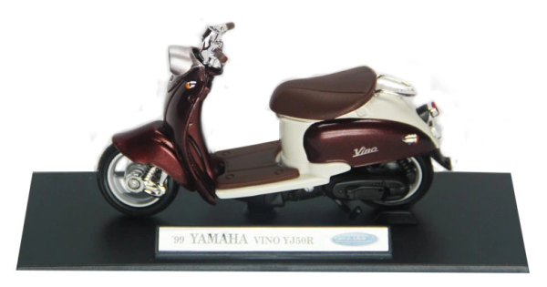 Miniature Scooter YAMAHA Vino YJ50R 1999 marron métallisé et blanc
