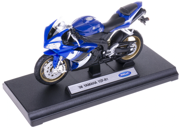 WELY19660PWH - Moto YAMAHA YZF-R1 2008 bleue - 1
