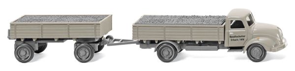 WIK042001 - MAGIRUS S3500 4x2 porteur benne avec remorque benne 2 essieux - 1