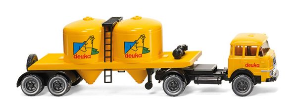 WIK053402 - KRUPP 4x2 avec semi reservoir 2 essieux transport alimentaire Deuka - 1