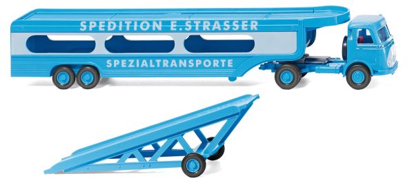 WIK058049 - MERCEDES Pullman 4x2 avec semi transport de voitures 2 essieux Spedition E.Strasser - 1