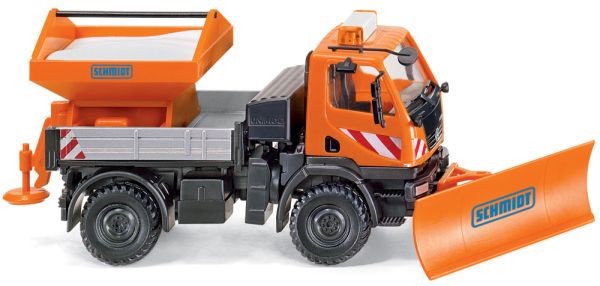 WIK064605 - MERCEDES UNIMOG U20 4x2 avec lame et saleuse Schmidt - 1