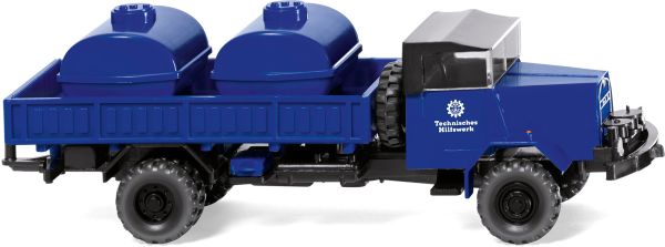 WIK069328 - MAN THW plateau avec chargement de 2 citernes - 1