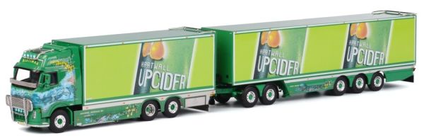 WSI01-1023 - VOLVO FH02 Globetrotter XL porteur caisse rigide 6x2 combi remorque et dolly RISTIMAA CIDER SHARK - 1