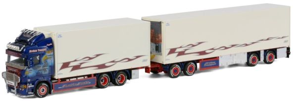 WSI01-1094 - SCANIA R Highline 6x2 porteur frigo combi remorque frigo JARVINEN TRANSPORT - 1