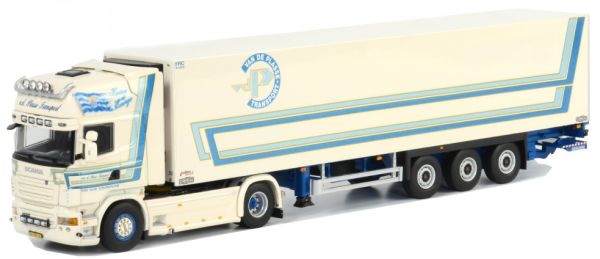 WSI01-1195 - SCANIA R6 Topline 4x2 et remorque frigo CHEREAU transport VAN DE PLASSE - 1