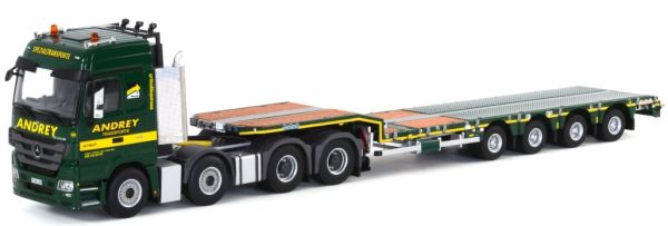 WSI01-1299 - MERCEDES BENZ Actros 8x4 et porte engins extensible NOOTEBOOM 4 essieux ANDREY - 1