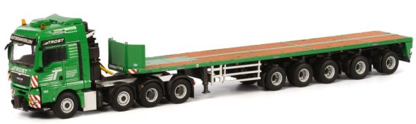 WSI01-1675 - MAN TGX XXL 8x4 avec semi plateau 5 essieux TROST - 1