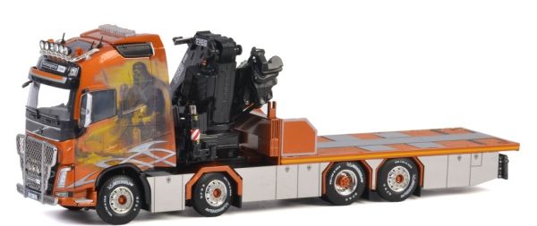 WSI01-1989 - VOLVO FH4 8x4 porteur plateau avec grue de déchargement NORRTRANSPORT - 1