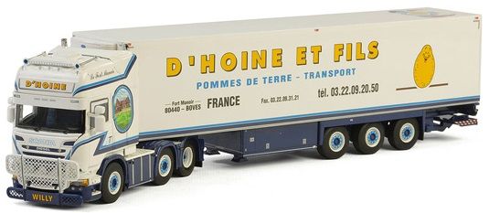 WSI01-2194 - SCANIA R Streamline Topline 6x2 avec semi frigo 3 essieux D 'Hoine et Fils - 1