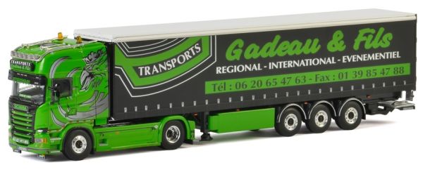 WSI01-2330 - SCANIA R13 Streamline Topline 4x2 avec semi 3 essieux transport Gadeau & Fils - 1