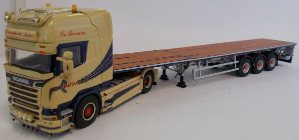 WSI01-2556 - SCANIA R13 Topline 4x2 Autaa avec semi plateau 3 essieux - 1