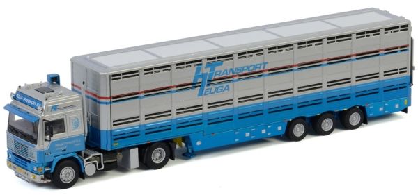 WSI01-2769 - VOLVO F16 Globetrotter 4x2 et remorque bétaillère transports Heuga - 1