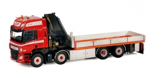 WSI04-1152 - DAF CF 460 SC Plateau 4 Essieux avec grue de chargement PALFINGER 7400.2 - 1