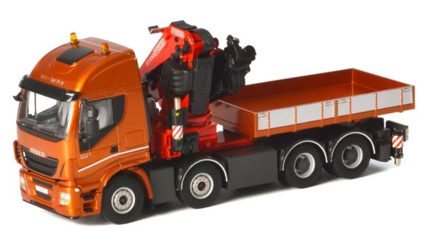 WSI04-1167 - IVECO Stralis 8x4 plateau avec grue FASSI 1100 - 1