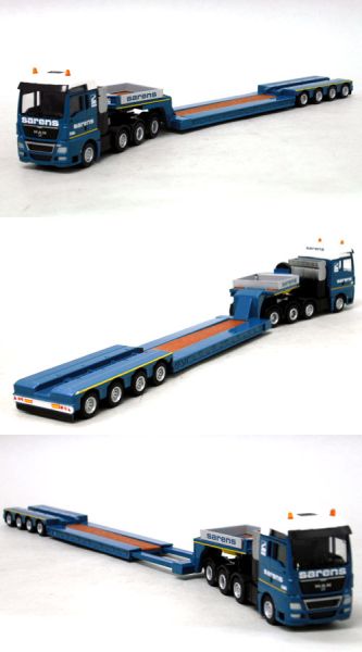 WSI20-1010 - MAN TGS 8x4 avec remorque surbaissée 4 essieux SARENS - 1