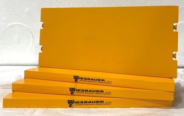 YCC604-1W - 4 Plaques de roulage - 11 x 5 cm - Jaune RAL1007 WIESBAUER - 1