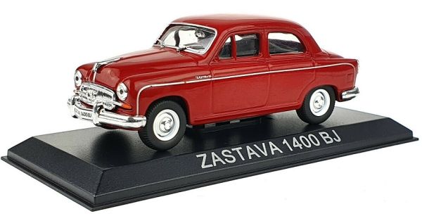 MAGLCZAS1400 - ZASTAVA 1400 BJ berline 4 portes 1950 rouge vendue sous blister - 1