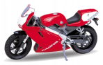 Welly 1:18 Cagiva Mito 125 Rouge – Modèle Moto Métal Collection, 11 Cm Avec Socle