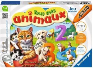 RAV008384 - Jeu interractif avec stylo TIPTOI - Tous mes animaux |à partir de 3 ans