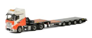 MERCEDES ACTROS MP4 BIG SPACE 6x2 avec plateau surbaissé 4 essieux VEST KRAN