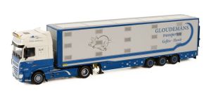 DAF XF SUPER SPACE CAB 4x2 avec remorque 3 essieux GLOUDEMANS