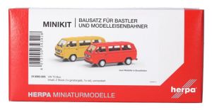 HER013093-005 - VOLKSWAGEN T3 Bus jaune et rouge - 2 pièces à assembler