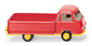 WIK027004 - Camion porteur plateau 4x2 rouge et jaune