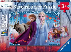 RAV050093 - 2 Puzzles 12 Pièces Voyage vers l'inconnu – LA REINE DES NEIGES