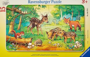 Puzzle cadre 15 Pièces Petits animaux de la forêt