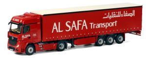 MERCEDES Actros MP4 4x2 avec remorque bâchée 3 Essieux AL SAFA Transport