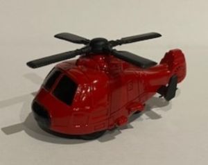 Hélicoptère rouge à friction