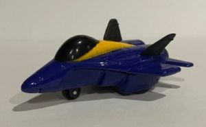 NEW01277G - Avion de chasse Bleu et jaune à friction