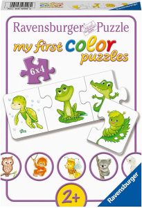 Mes premiers puzzles - 6 Puzzles 4 pièces - Mes bébés animaux préférés