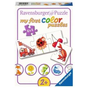 RAV03007 - Mes premiers puzzles - 6 puzzles 4 pièces - Toutes mes couleurs