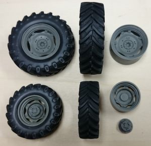 4 roues tracteurs - Avant 45mm - Arrière 56mm