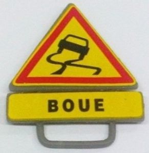 Panneau provisoire boue