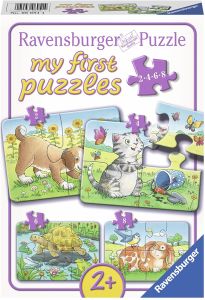 RAV069514 - Mes premiers puzzles - 4 puzzles 2,4,6 et 8 pièces - Animaux de compagnie
