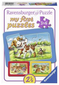 Mes premiers puzzles - 3 Puzzles 6 pièces - Mes amis les animaux