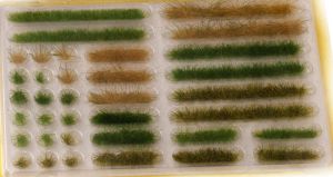 NOC07125 - 18 Bandes d'herbe vert clair et vert foncé 6mm
