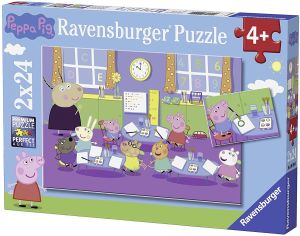 RAV090990 - Puzzle 2x24 Pièces PEPPA à l'école