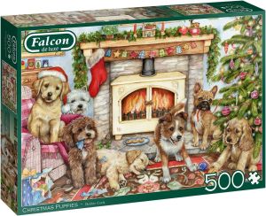 Puzzle 500 pièces Chiots de noël
