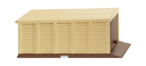 WIK114003 - Garage à monter soit même - beige et marron