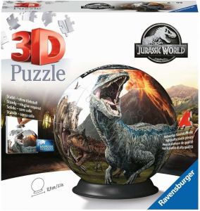 RAV117574 - Puzzle 3D Ball 73 Pièces JURASSIC WOLRD |à partir de 6 ans