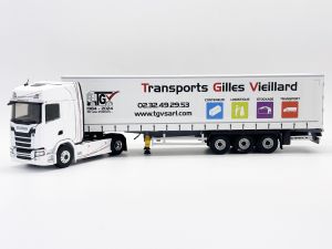 ELI118080 - SCANIA S500 4x2 avec remorque bâchée 3 Essieux – Transport GILLES VIEILLARD
