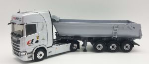 ELI118306 - SCANIA 500S 4x2 avec benne Fruehauf 3 Essieux - Transports PREJAM